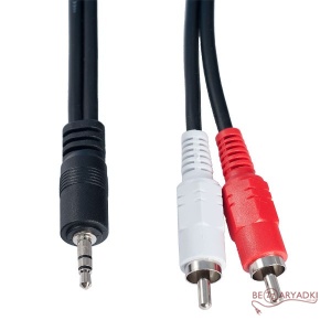 Кабель Audio Perfeo J2005 mini Jack 3,5 (п) - 2х RCA (п), 5 м