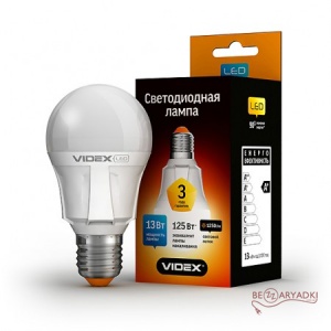 VIDEX LED Лампа A60 13w E27 4100K 220v