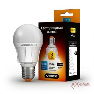VIDEX LED Лампа A60 15w E27 4100K 220v