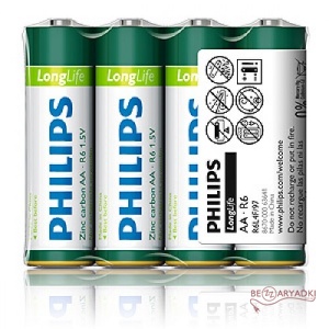 Philips Long Life R6/AA 1.5v (Солевая)